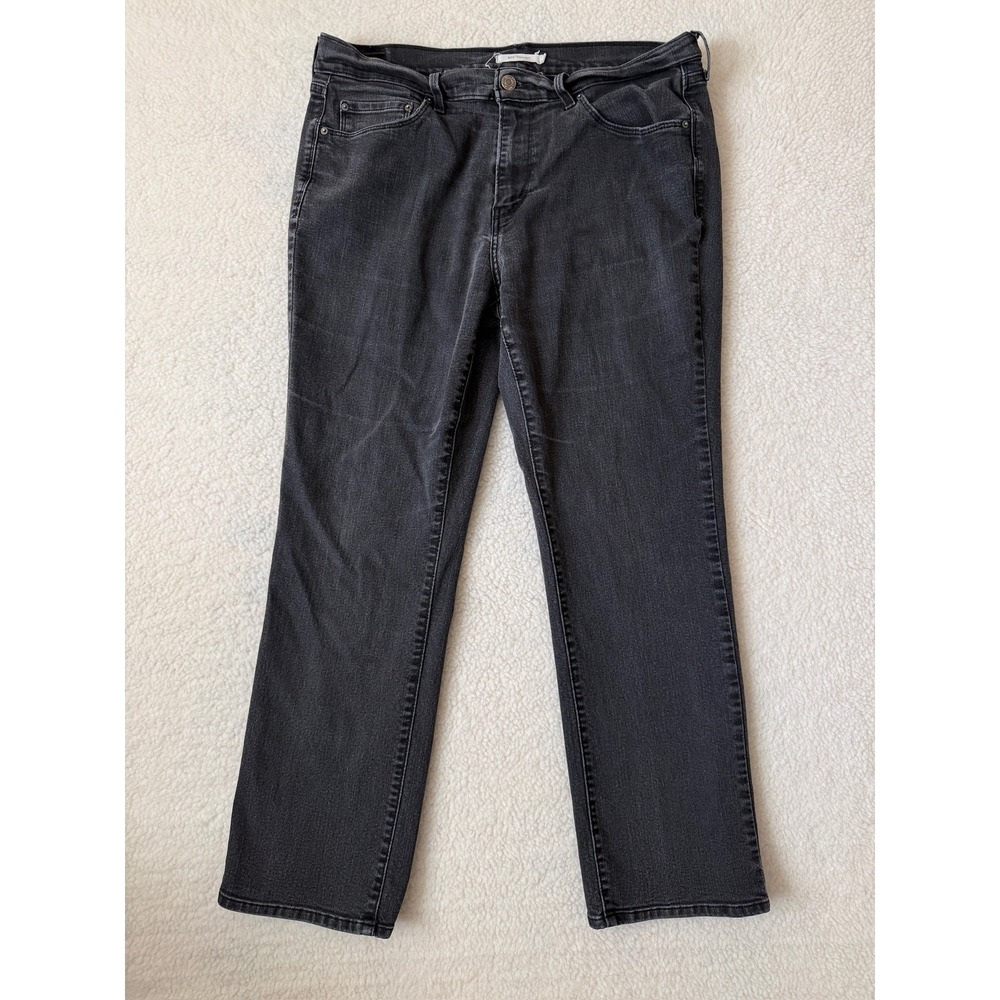 Levis 505 Jeans Mens 32x30 Gray Regular Straight Stretch Denim Charcoal Wash